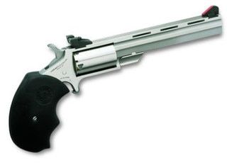 North American Arms Mini-Master .22 Magnum Rimfire Revolver with Adjustable Sights - 4" - Stainless - 5 Round